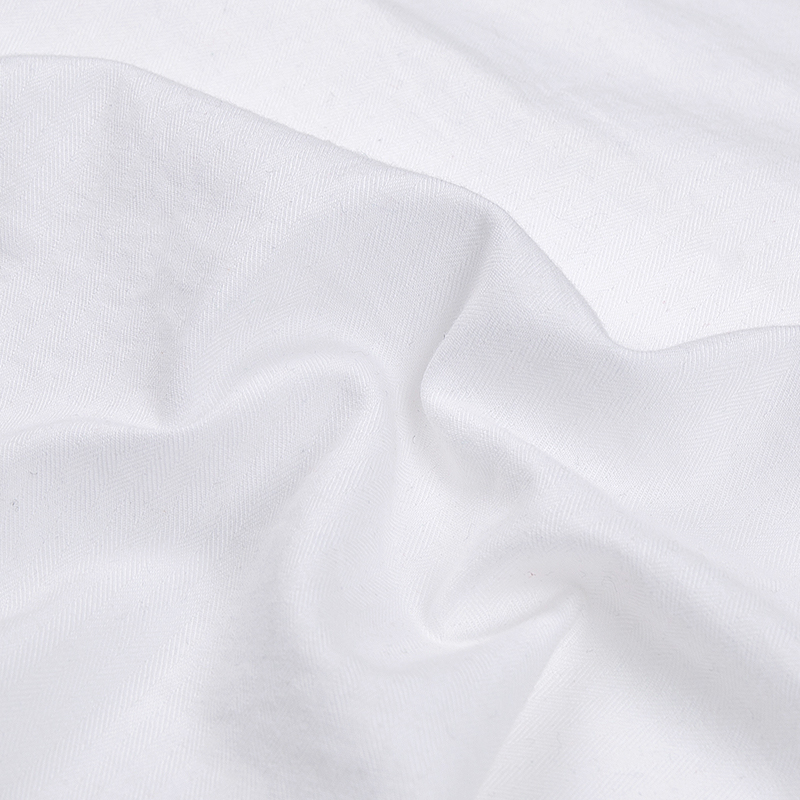 Sarga de espiga con lavado al aire de algodón blanco